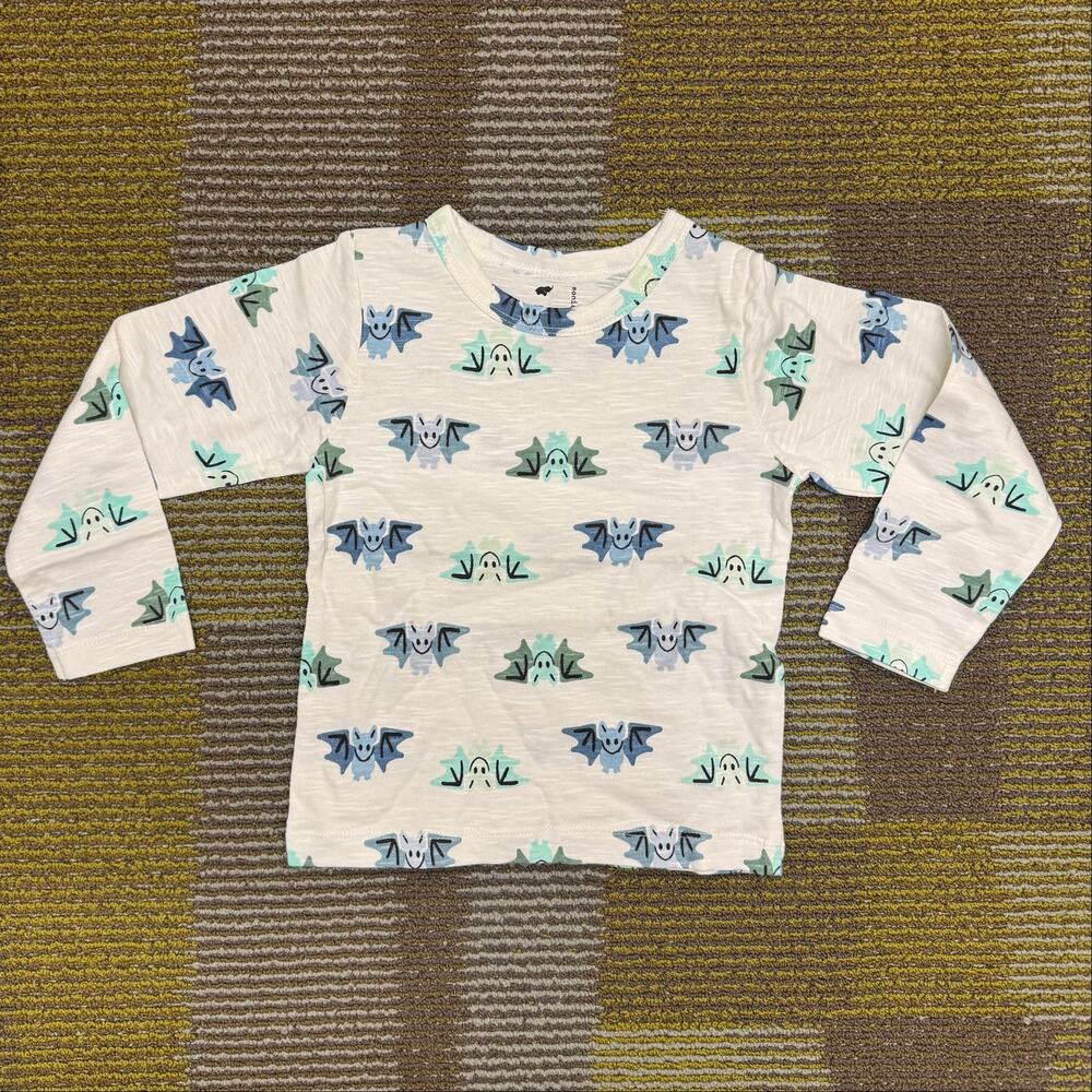 Longsleeve Shirt Organic Cotton Bats Halloween Spooky Monica + Andy Sz 3T